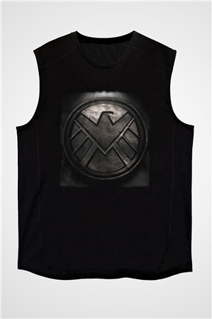 Agents of S.H.I.E.L.D. Siyah Unisex Kolsuz Tişört