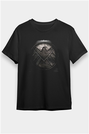 Agents of S.H.I.E.L.D. Siyah Unisex Tişört T-Shirt