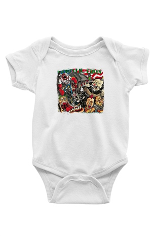 Agnostic Front Baskılı Unisex Beyaz Bebek Body - Zıbın