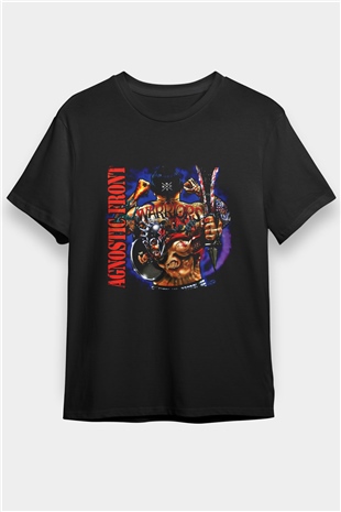 Agnostic Front Baskılı Unisex Siyah Tişört