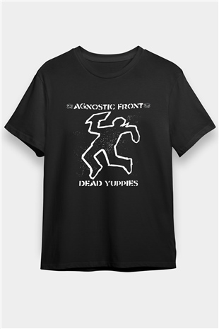 Agnostic Front Baskılı Unisex Siyah Tişört