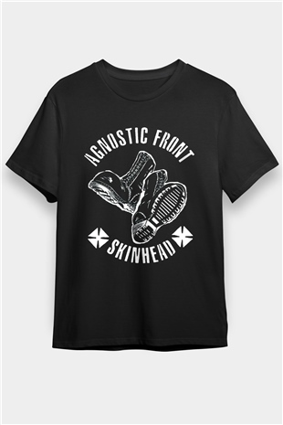 Agnostic Front Siyah Unisex Tişört T-Shirt - TişörtFabrikası