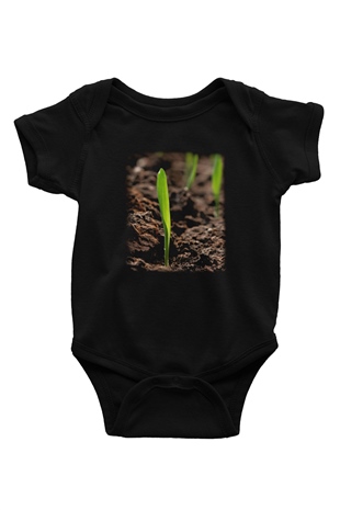 Agronomist Baskılı Siyah Bebek Body - Zıbın
