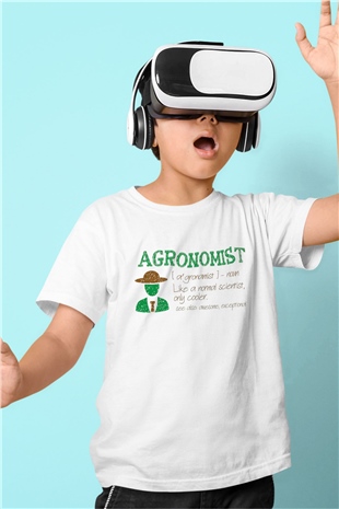 Agronomist Beyaz Unisex Çocuk Tişört