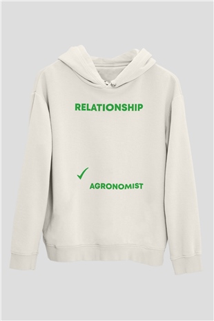 Agronomist Beyaz Unisex Kapüşonlu Sweatshirt