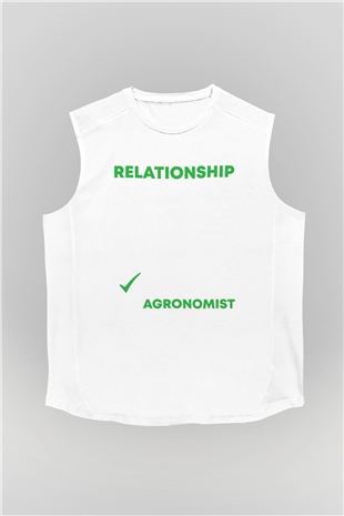 Agronomist Beyaz Unisex Kolsuz Tişört
