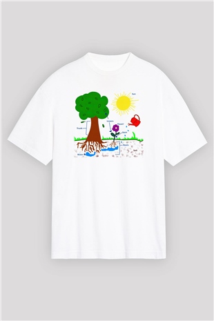 Agronomist Beyaz Unisex Oversize Tişört T-Shirt
