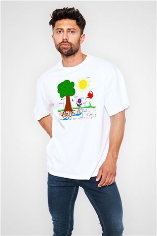 Agronomist Beyaz Unisex Oversize Tişört T-Shirt