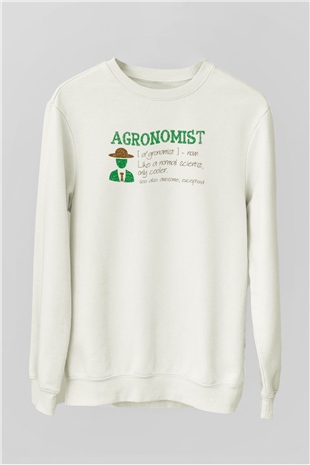 Agronomist Beyaz Unisex Sweatshirt