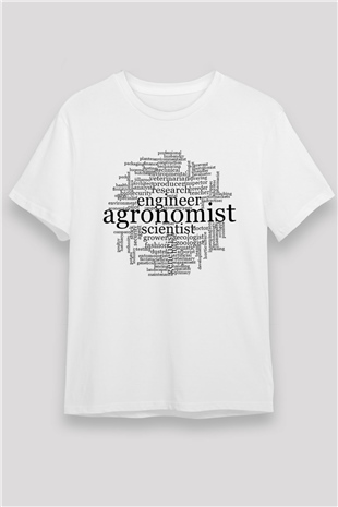Agronomist Beyaz Unisex Tişört T-Shirt - TişörtFabrikası