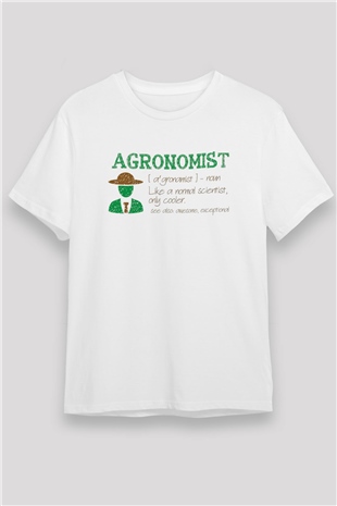Agronomist Beyaz Unisex Tişört T-Shirt - TişörtFabrikası