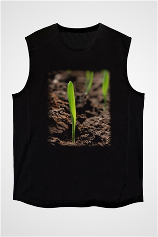 Agronomist Siyah Unisex Kolsuz Tişört