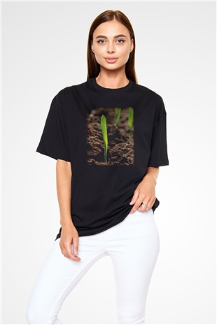 Agronomist Siyah Unisex Oversize Tişört T-Shirt