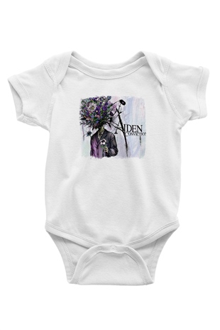 Aiden Baskılı Unisex Beyaz Bebek Body - Zıbın
