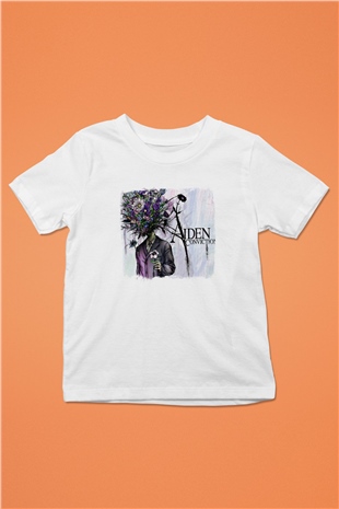 Aiden Baskılı Unisex Beyaz Çocuk Tişört
