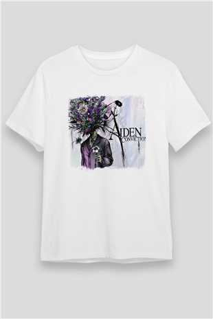 Aiden Baskılı Unisex Beyaz Tişört