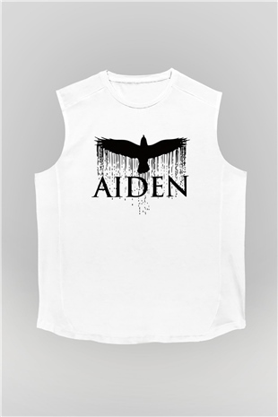 Aiden Beyaz Unisex Kolsuz Tişört