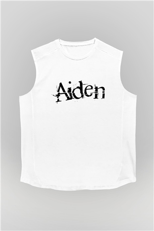 Aiden Beyaz Unisex Kolsuz Tişört