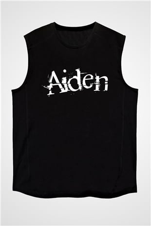 Aiden Siyah Unisex Kolsuz Tişört