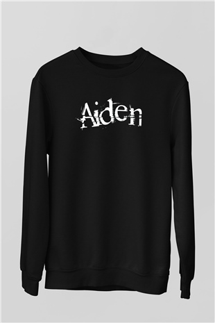 Aiden Siyah Unisex Sweatshirt