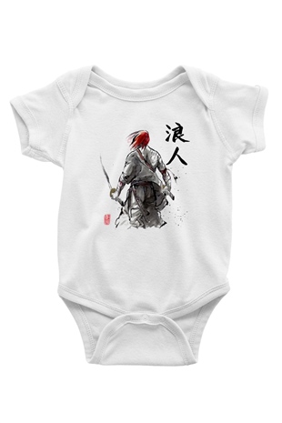 Aikido Baskılı Beyaz Unisex Bebek Body - Zıbın