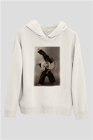 Aikido Beyaz Unisex Hoodie