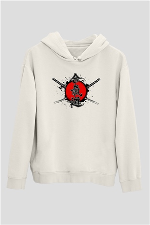 Aikido Beyaz Unisex Hoodie