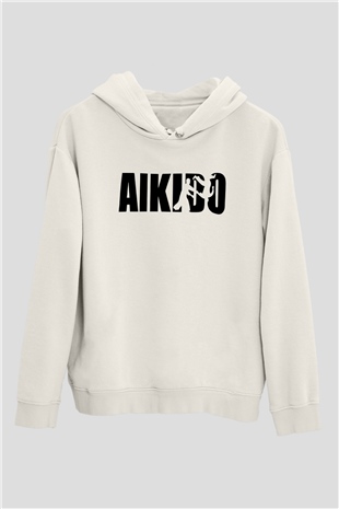 Aikido Beyaz Unisex Hoodie