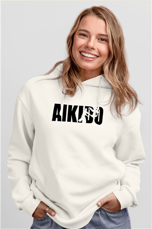Aikido Beyaz Unisex Hoodie
