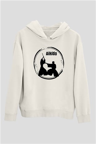 Aikido Beyaz Unisex Hoodie