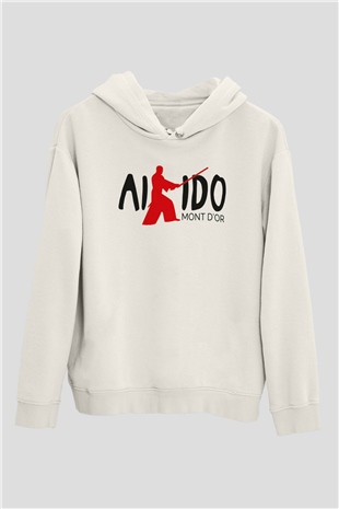 Aikido Beyaz Unisex Hoodie