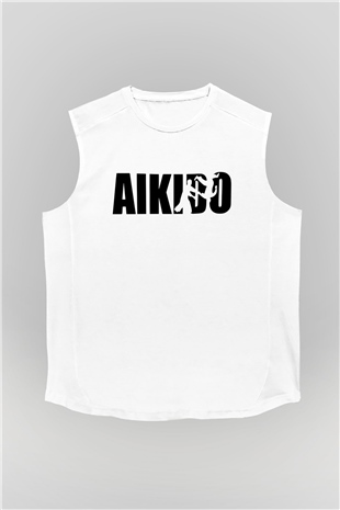 Aikido Beyaz Unisex Kolsuz Tişört