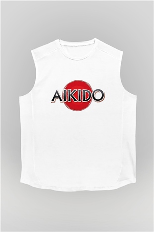 Aikido Beyaz Unisex Kolsuz Tişört