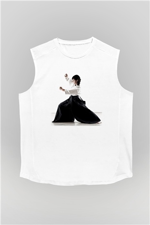 Aikido Beyaz Unisex Kolsuz Tişört