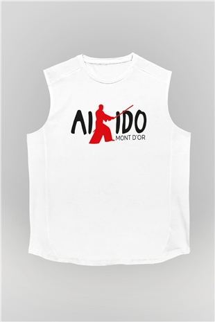 Aikido Beyaz Unisex Kolsuz Tişört