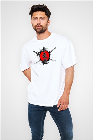 Aikido Beyaz Unisex Oversize Tişört T-Shirt