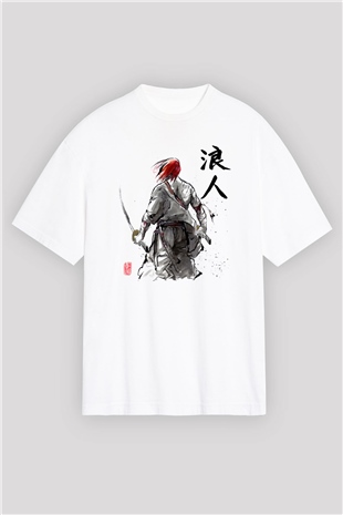 Aikido Beyaz Unisex Oversize Tişört T-Shirt