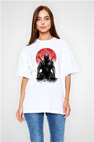 Aikido Beyaz Unisex Oversize Tişört T-Shirt