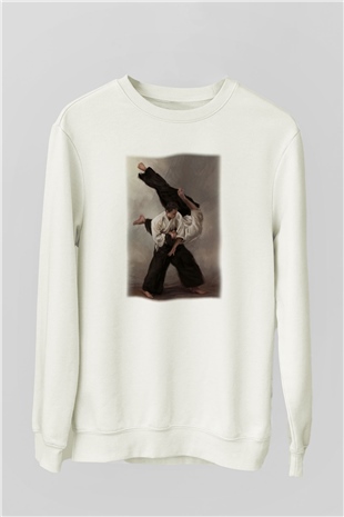 Aikido Beyaz Unisex Sweatshirt