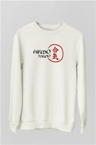 Aikido Beyaz Unisex Sweatshirt