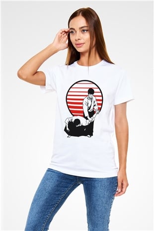 Aikido Beyaz Unisex Tişört T-Shirt - TişörtFabrikası