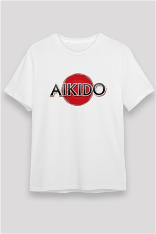 Aikido Beyaz Unisex Tişört T-Shirt - TişörtFabrikası