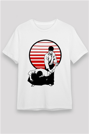 Aikido Beyaz Unisex Tişört T-Shirt - TişörtFabrikası