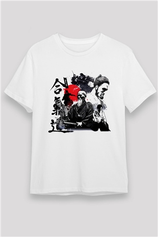 Aikido Beyaz Unisex Tişört T-Shirt - TişörtFabrikası