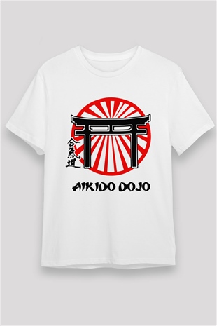 Aikido Beyaz Unisex Tişört T-Shirt - TişörtFabrikası