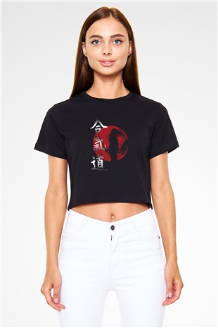 Aikido Siyah Crop Top Tişört