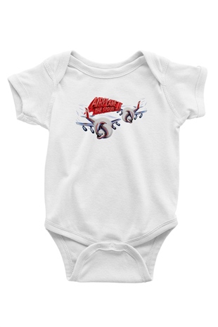 Airplane Beyaz Bebek Body - Zıbın