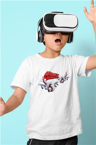 Airplane Beyaz Unisex  Çocuk Tişört