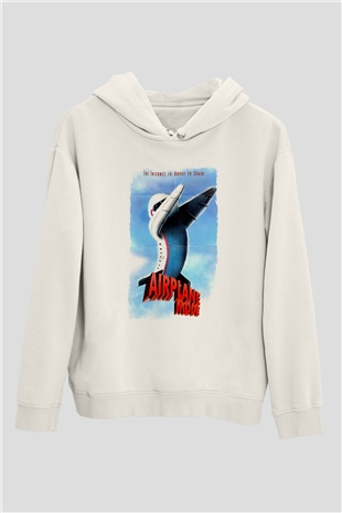 Airplane Beyaz Unisex Hoodie