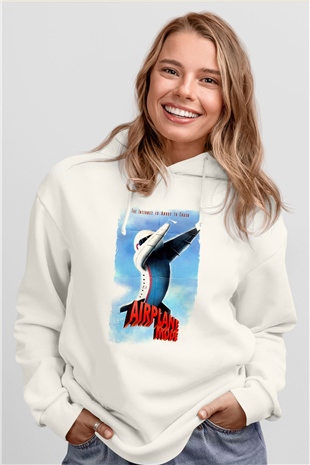 Airplane Beyaz Unisex Hoodie